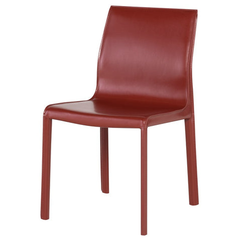 Coulter Dining Chair Bordeaux Leather 18.5″ - Be Bold Furniture