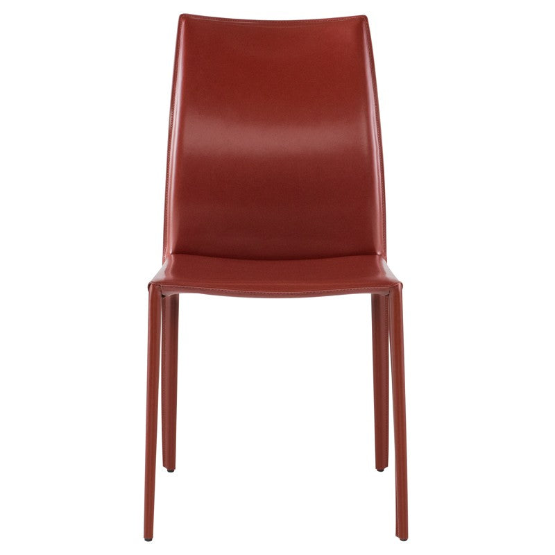 Sienna Dining Chair Bordeaux Leather 18″ - Be Bold Furniture