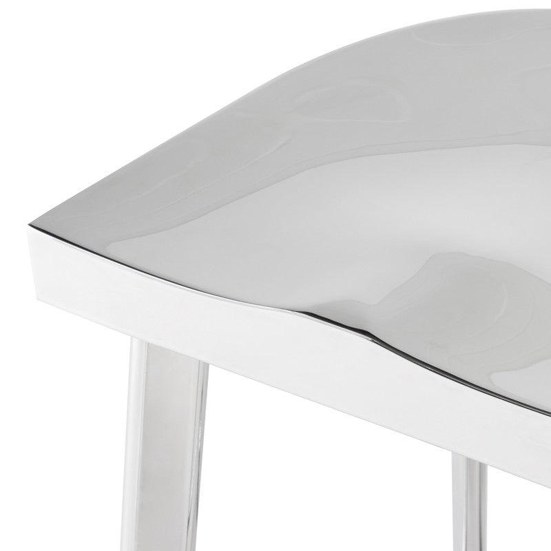 Icon Bar Stool Polished Stainless 16″ - Be Bold Furniture
