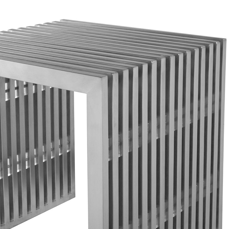 Amici Jr Bench Bushed Stainless 15.8″ - Be Bold Furniture