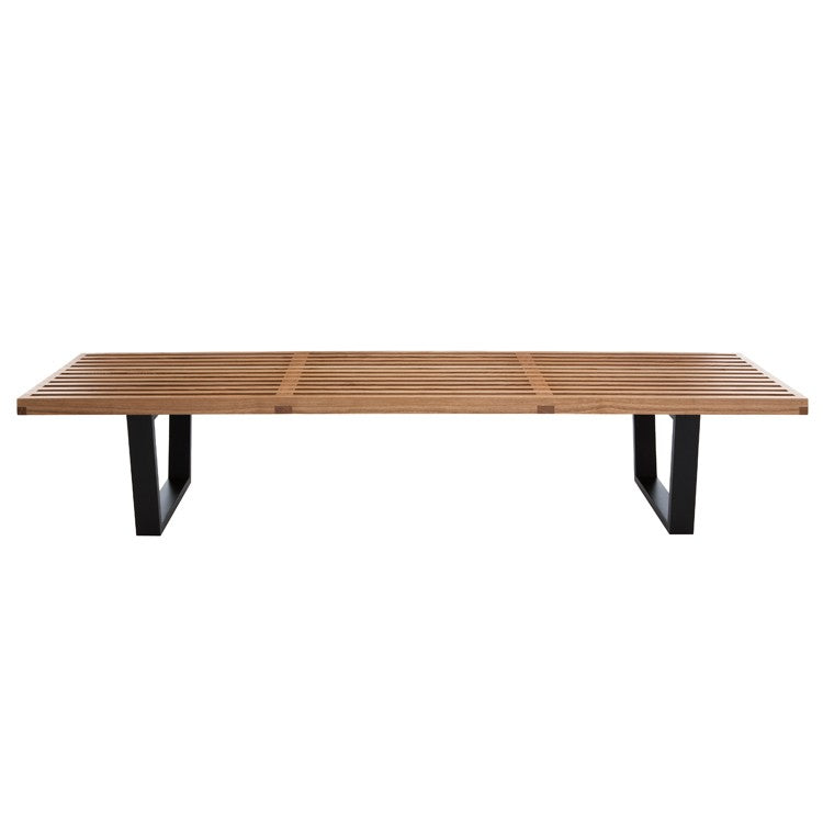 Tao Bench Raw Ash/Black Beech 60″ - Be Bold Furniture