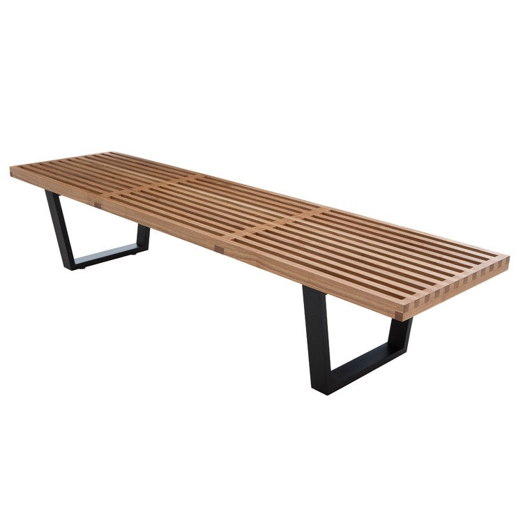 Tao Bench Raw Ash/Black Beech 60″ - Be Bold Furniture