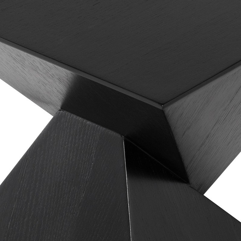 Giza Side Table Black Veneer Wood 15.8″ - Be Bold Furniture