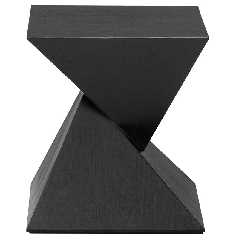 Giza Side Table Black Veneer Wood 15.8″ - Be Bold Furniture