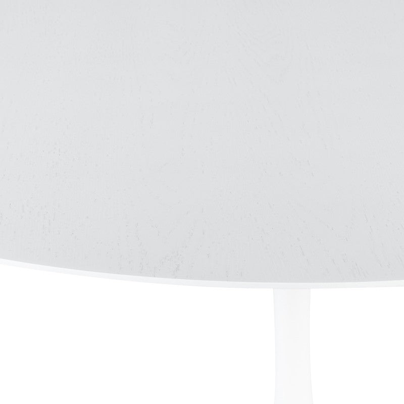 Cal Dining Table White Veneer/Aluminum - Be Bold Furniture