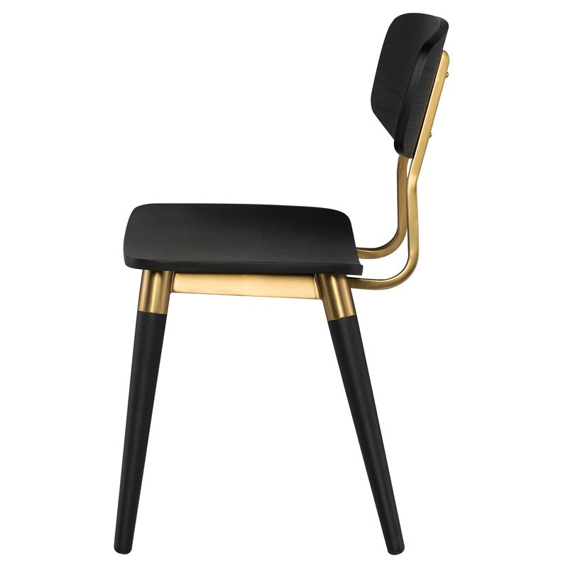 Scholar Dining Chair Black Oak 20.5″ - Be Bold Furniture