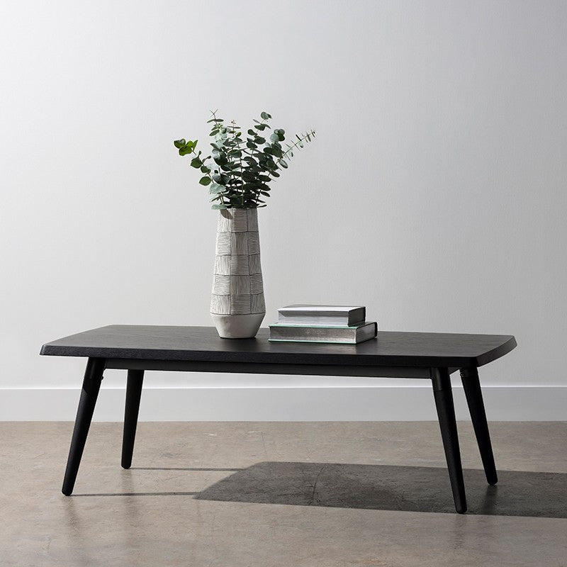 Scholar Coffee Table Black Oak 47.3″ - Be Bold Furniture