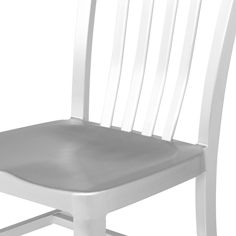 Soho Dining Chair Silver Aluminium 15.5″ - Be Bold Furniture