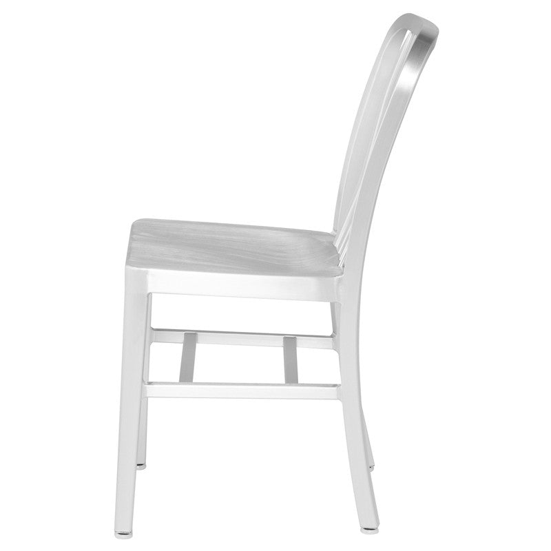 Soho Dining Chair Silver Aluminium 15.5″ - Be Bold Furniture
