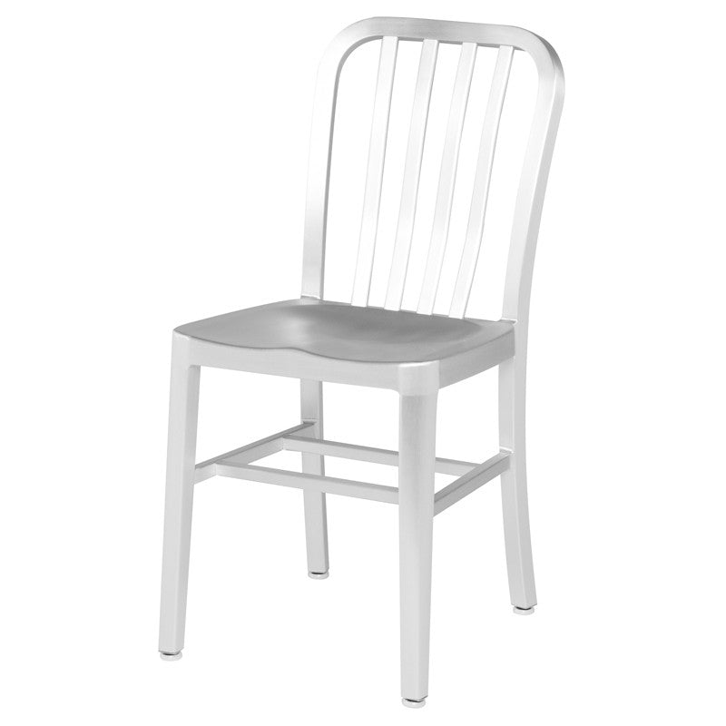 Soho Dining Chair Silver Aluminium 15.5″ - Be Bold Furniture