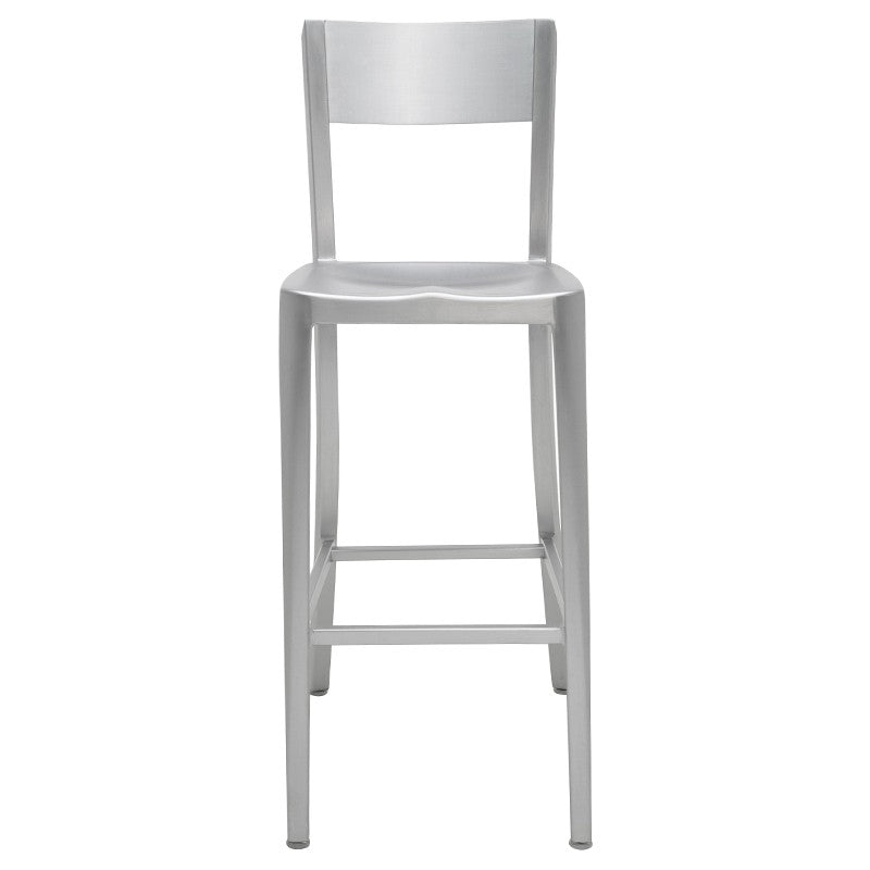 Tribecca Bar Stool Silver Aluminium 17″ - Be Bold Furniture