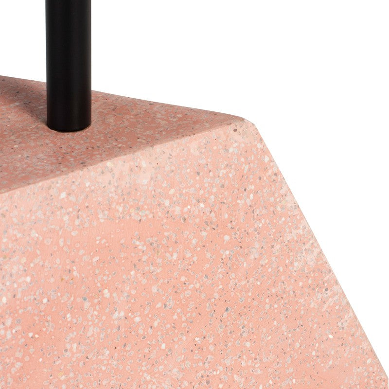 Alma Side Table Matte Black/Flamingo Terrazzo 16.3″ - Be Bold Furniture