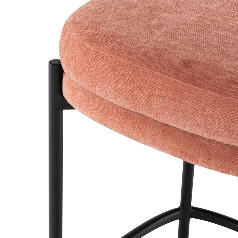 Inna Bar Stool Nectarine/Matte Black 17″ - Be Bold Furniture