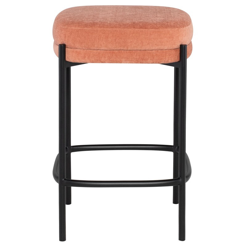 Inna Bar Stool Nectarine/Matte Black 17″ - Be Bold Furniture