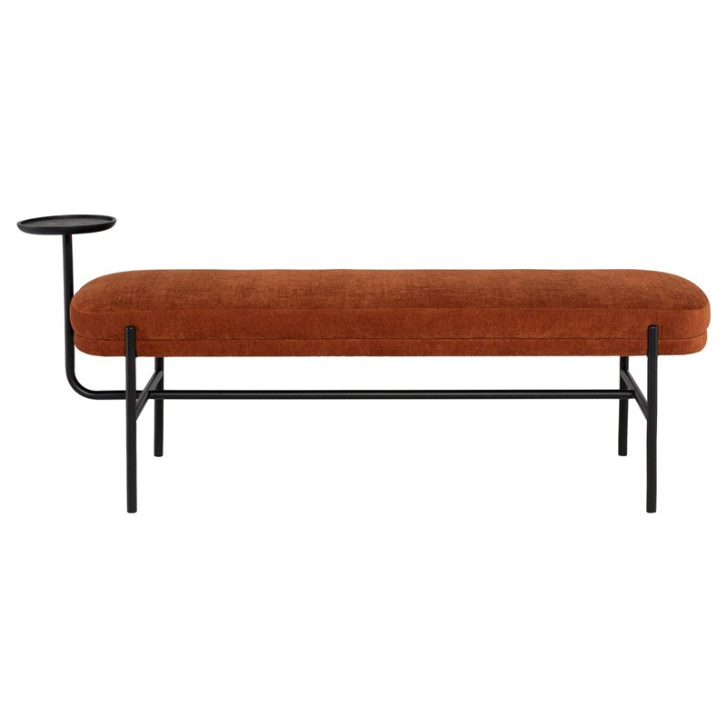 Inna Bench Terracotta/Matte Black 59.8″ - Be Bold Furniture