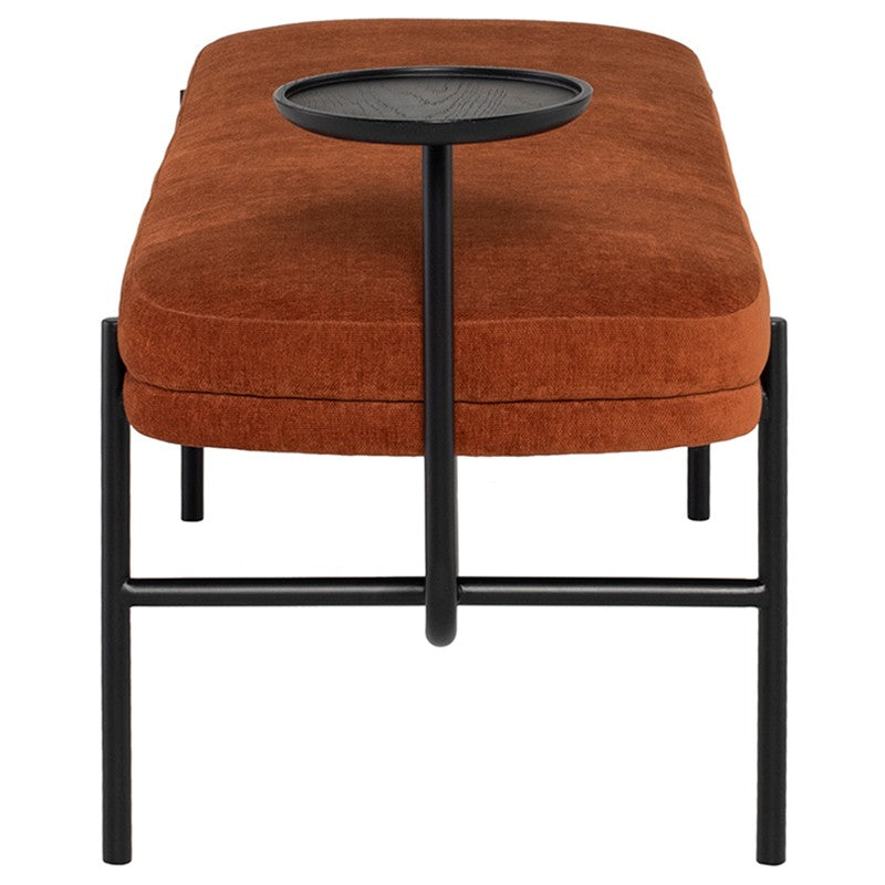 Inna Bench Terracotta/Matte Black 59.8″ - Be Bold Furniture