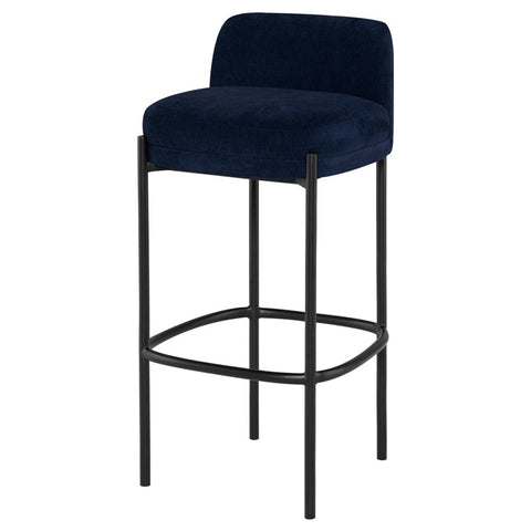 Inna Counter Stool Twilight/Matte Black 17″ - Be Bold Furniture