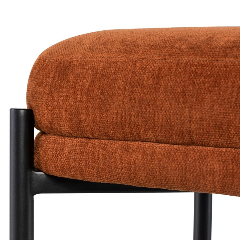 Inna Counter Stool Terracotta/Matte Black 17″ - Be Bold Furniture