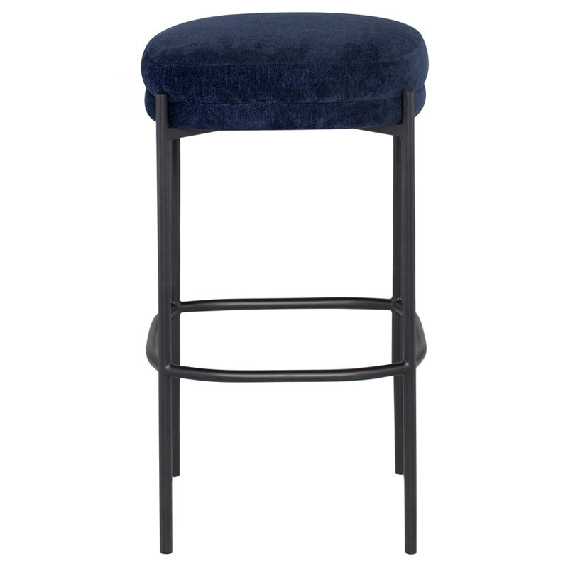 Inna Bar Stool Twilight/Matte Black 17″ - Be Bold Furniture