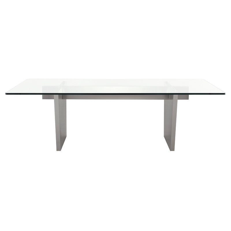 Aiden Dining Table Graphite/Brushed Stainless - Be Bold Furniture