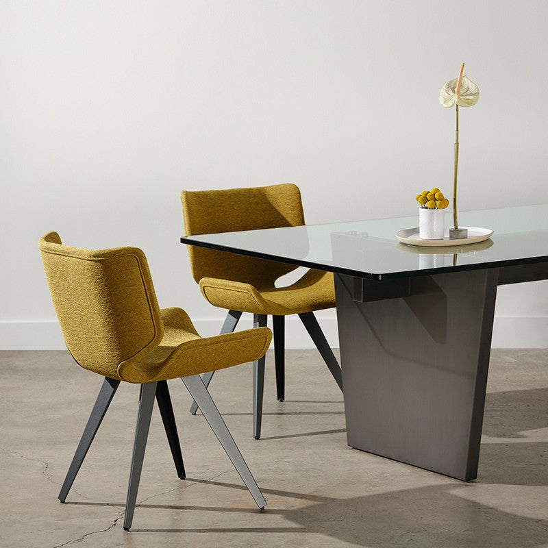 Aiden Dining Table Graphite/Brushed Stainless - Be Bold Furniture