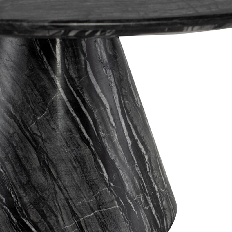 Claudio Coffee Table Black Wood Vein Marble 35.5″ - Be Bold Furniture