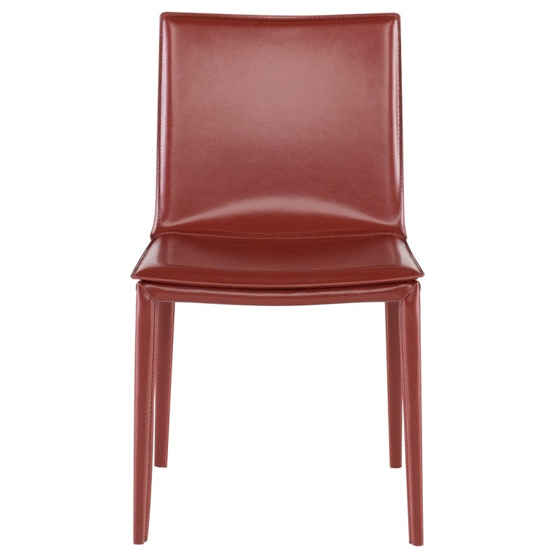 Palma Dining Chair Bordeaux Leather 19″ - Be Bold Furniture