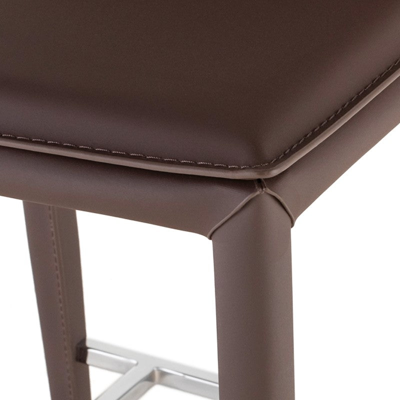 Palma Bar Stool Mink Leather 17″ - Be Bold Furniture