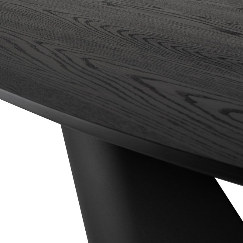 Oblo Dining Table Oynx/Black Steel - Be Bold Furniture