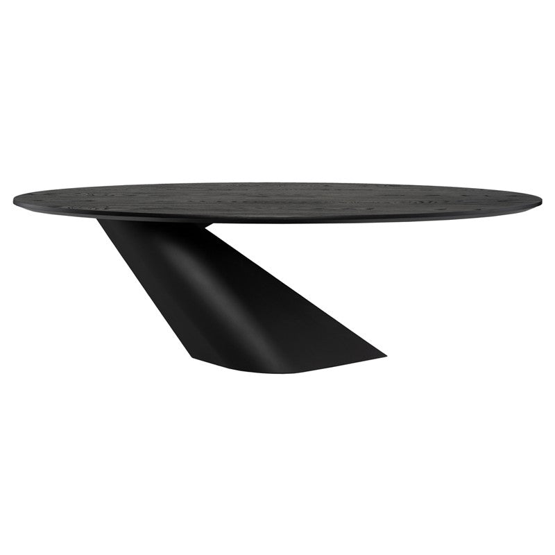 Oblo Dining Table Oynx/Black Steel - Be Bold Furniture