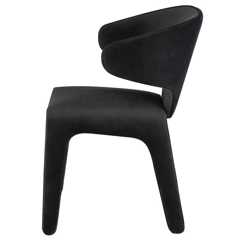 Bandi Dining Chair Shadow Grey Velour 22.8″ - Be Bold Furniture