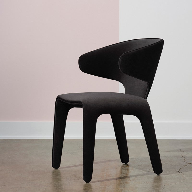 Bandi Dining Chair Shadow Grey Velour 22.8″ - Be Bold Furniture