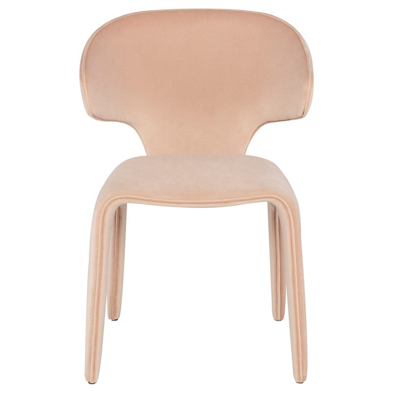 Bandi Dining Chair Peach Velour 22.8″ - Be Bold Furniture