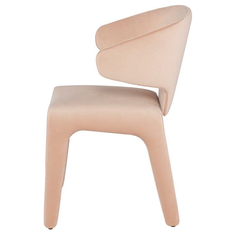 Bandi Dining Chair Peach Velour 22.8″ - Be Bold Furniture