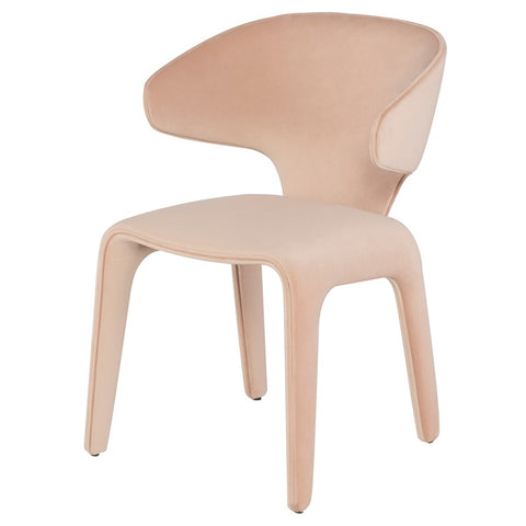 Bandi Dining Chair Peach Velour 22.8″ - Be Bold Furniture