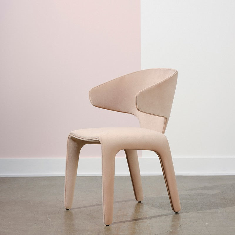 Bandi Dining Chair Peach Velour 22.8″ - Be Bold Furniture