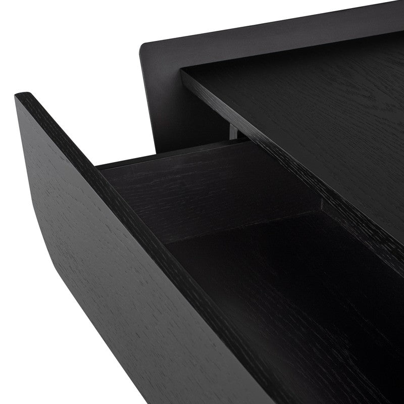 Noori Console Table Onyx Veneer/Titanium Steel 59″ - Be Bold Furniture