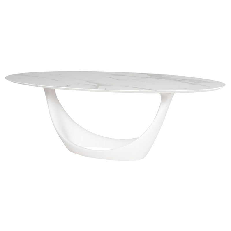 Montana Dining Table White Ceramic - Be Bold Furniture