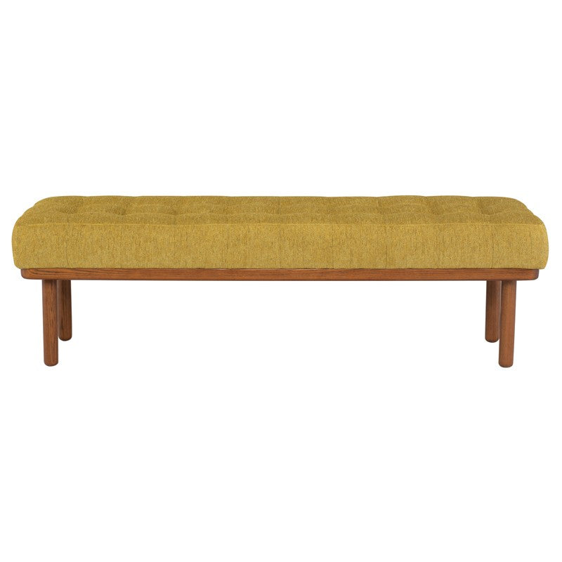 Arlo Bench Palm Springs Boucle/Walnut Stained Ash 60.3″ - Be Bold Furniture