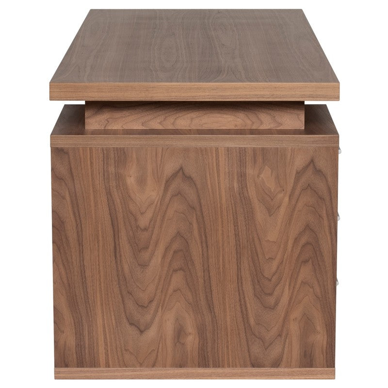 Benjamin Desk Table Walnut Veneer 63″ - Be Bold Furniture