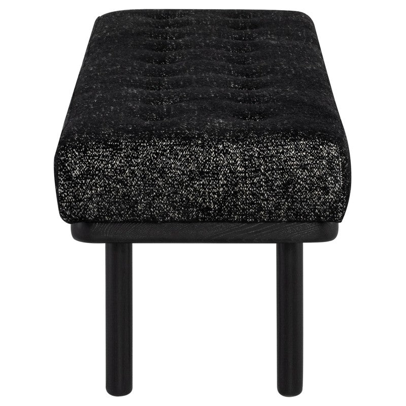 Arlo Bench Salt & Pepper/Black Ash Frame 60.3″ - Be Bold Furniture