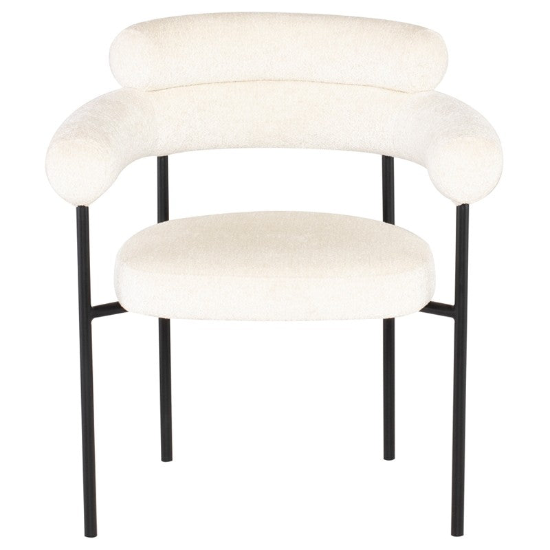 Portia Dining Chair Coconut/Matte Black 27.8″ - Be Bold Furniture