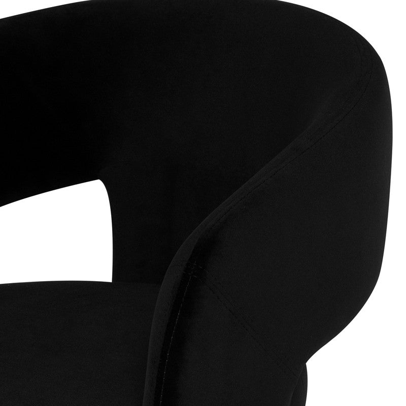 Anise Dining Chair Black Boucle 23.8″ - Be Bold Furniture