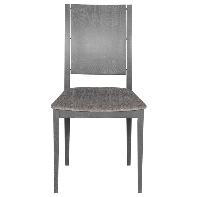 Eska Dining Chair Dark Grey Fabric/Oxidized Grey Oak 18.5″ - Be Bold Furniture