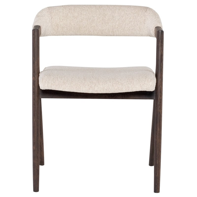 Anita Dining Chair Shell Boucle/Seared Oak Frame 21.3″ - Be Bold Furniture