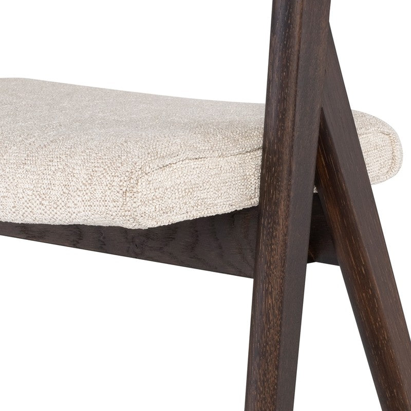 Anita Counter Stool Shell Boucle/Seared Oak 21.8″ - Be Bold Furniture