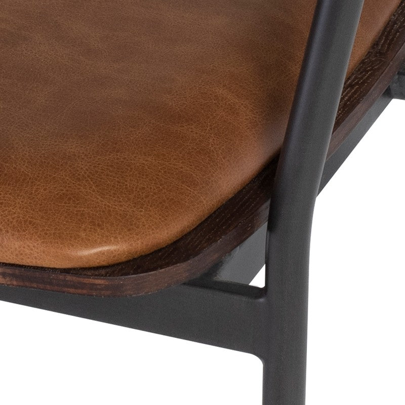 Gianni Dining Chair Activated Charcoal Boucle/Black Steel Frame 21.5″ - Be Bold Furniture
