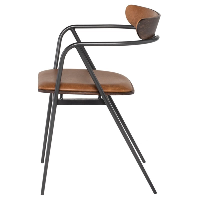 Gianni Dining Chair Activated Charcoal Boucle/Black Steel Frame 21.5″ - Be Bold Furniture