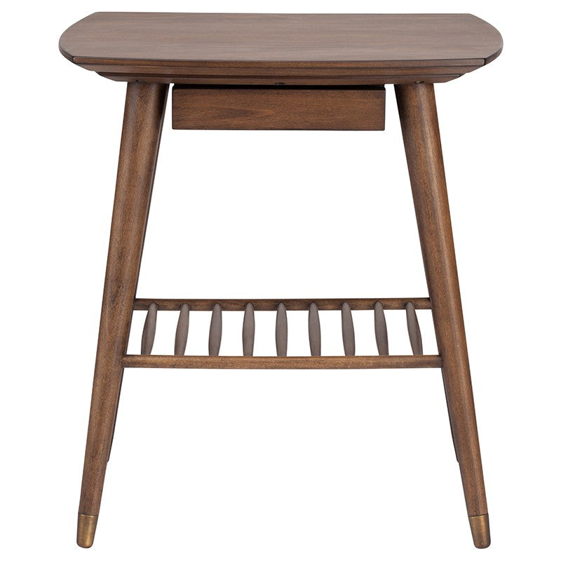 Ari Side Table Walnut Stained Poplar 20.8″ - Be Bold Furniture