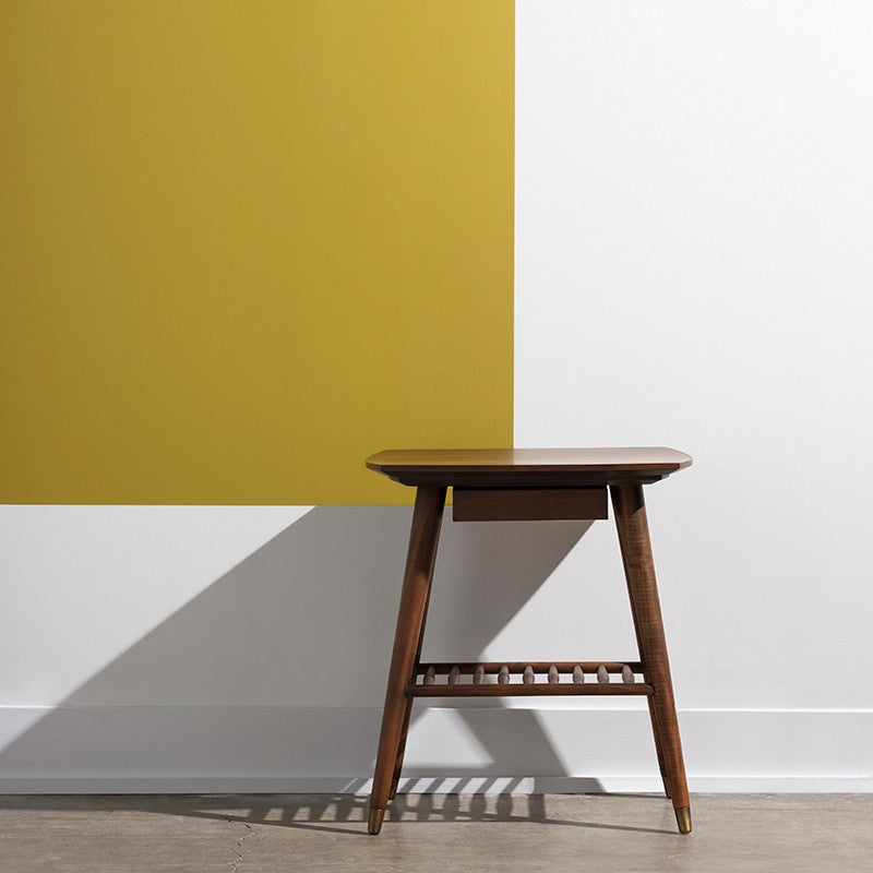 Ari Side Table Walnut Stained Poplar 20.8″ - Be Bold Furniture